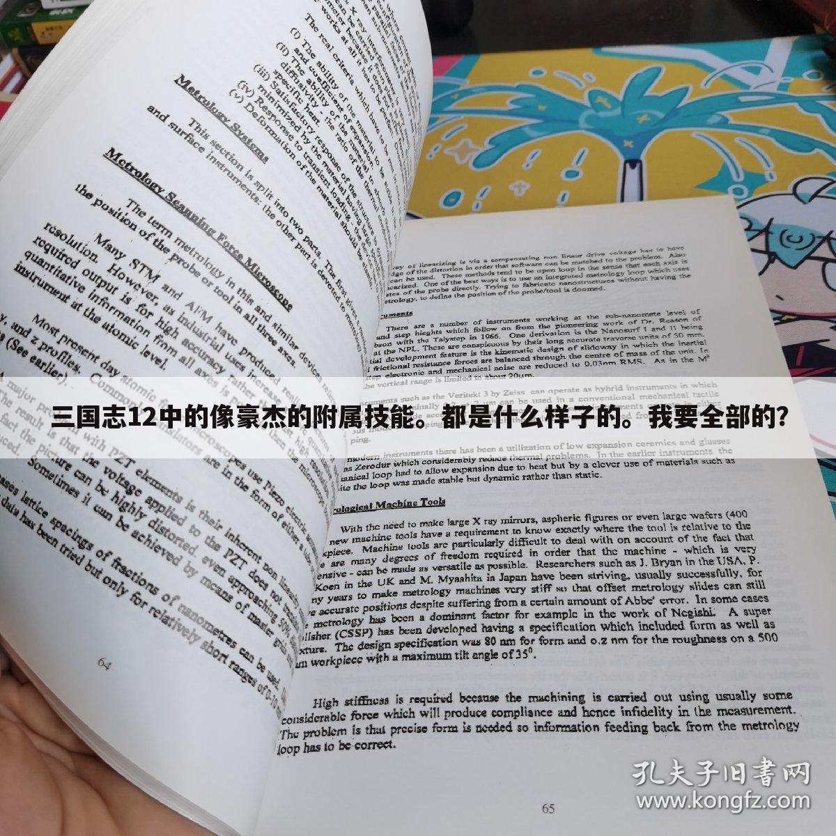 三国志12中的像豪杰的附属技能。都是什么样子的。我要全部的？