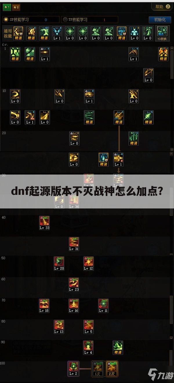 dnf起源版本不灭战神怎么加点？