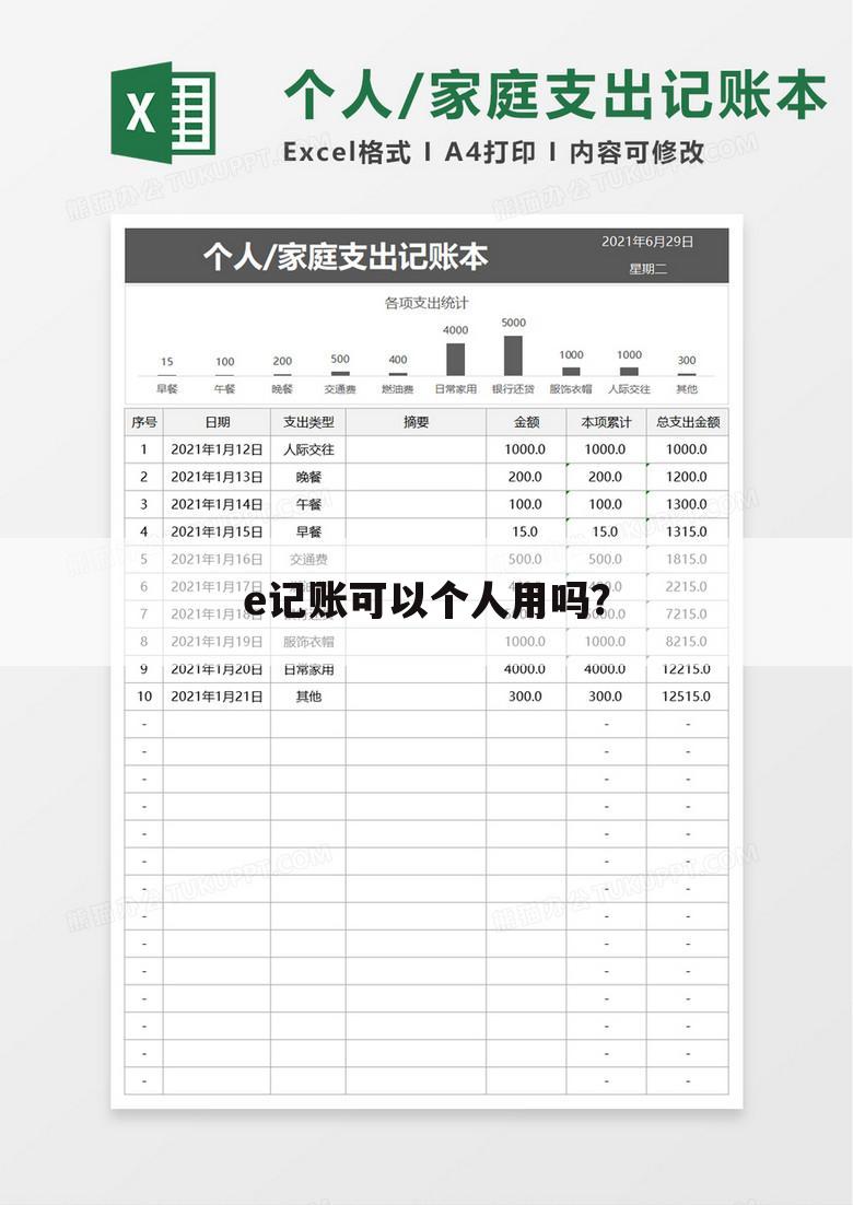 e记账可以个人用吗？