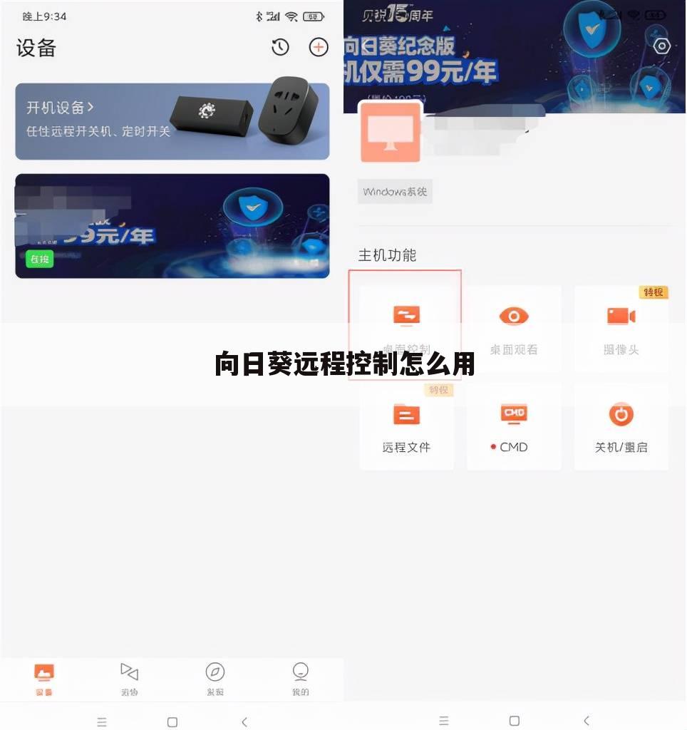向日葵远程控制怎么用