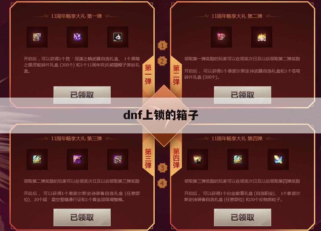 dnf上锁的箱子