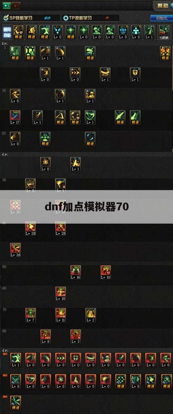 dnf加点模拟器70