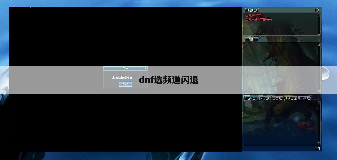 dnf选频道闪退