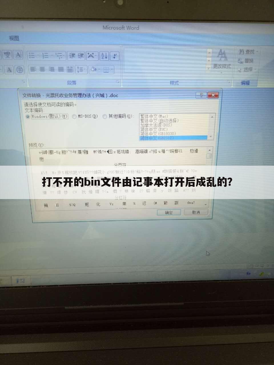 打不开的bin文件由记事本打开后成乱的？