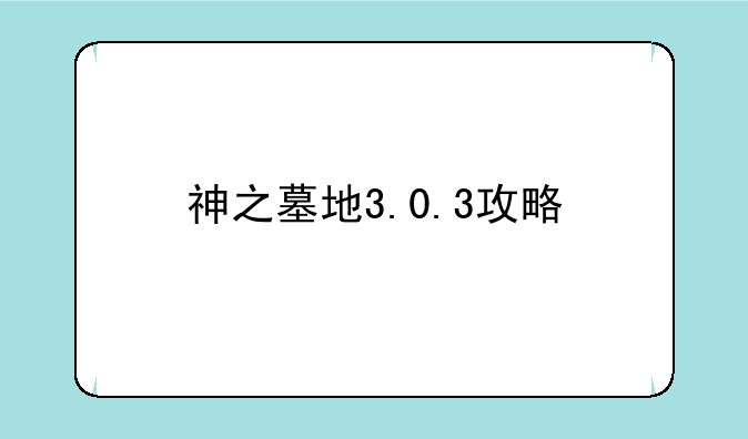 神之墓地3.0.3攻略