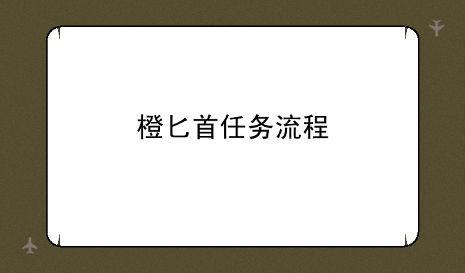 橙匕首任务流程