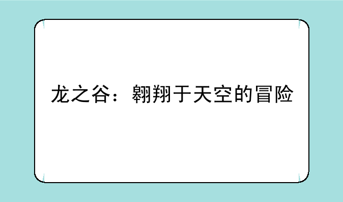 龙之谷：翱翔于天空的冒险