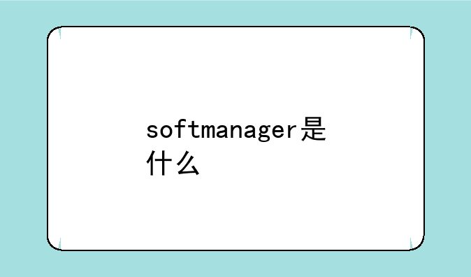 softmanager是什么