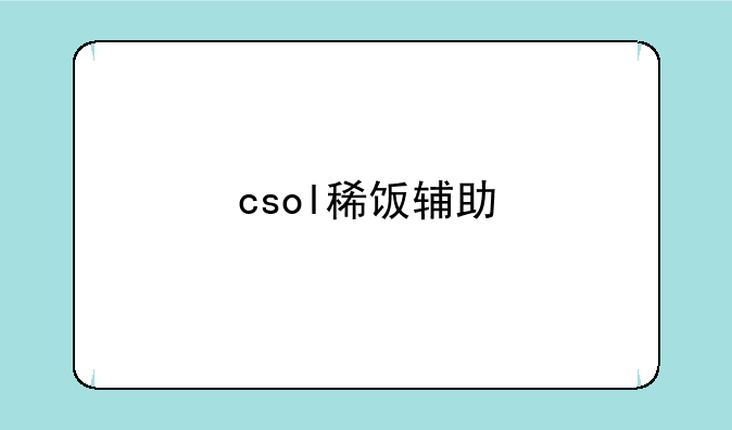 csol稀饭辅助