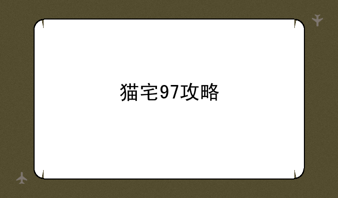 猫宅97攻略